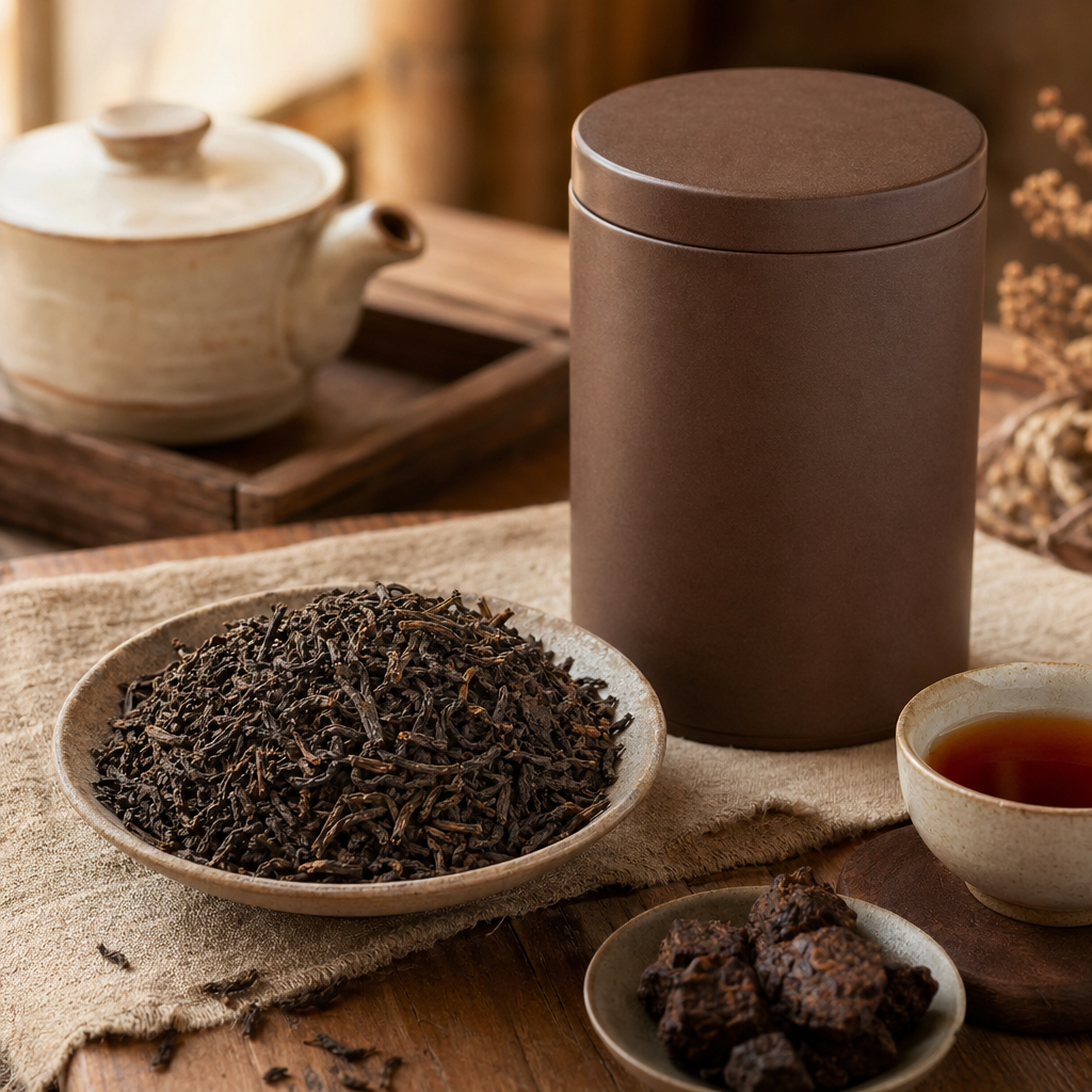 Ripe Pu-erh (Loose) packaging lifestyle image